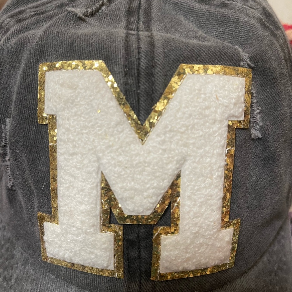 Blue initial M ball cap